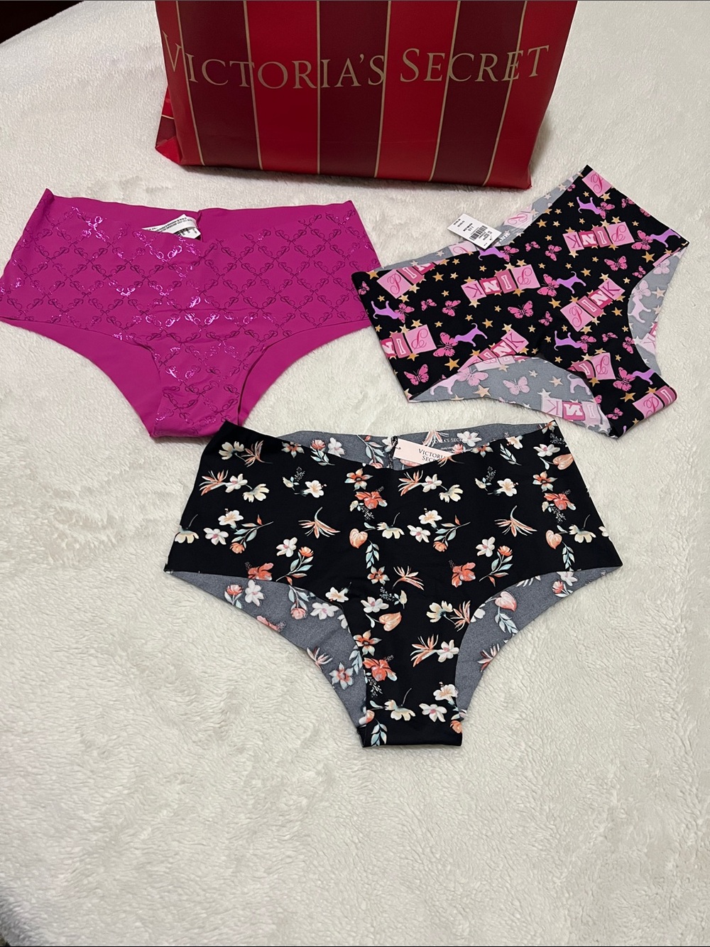 NWT Victoria's Secret PINK Bundle of 3 underwear Size L